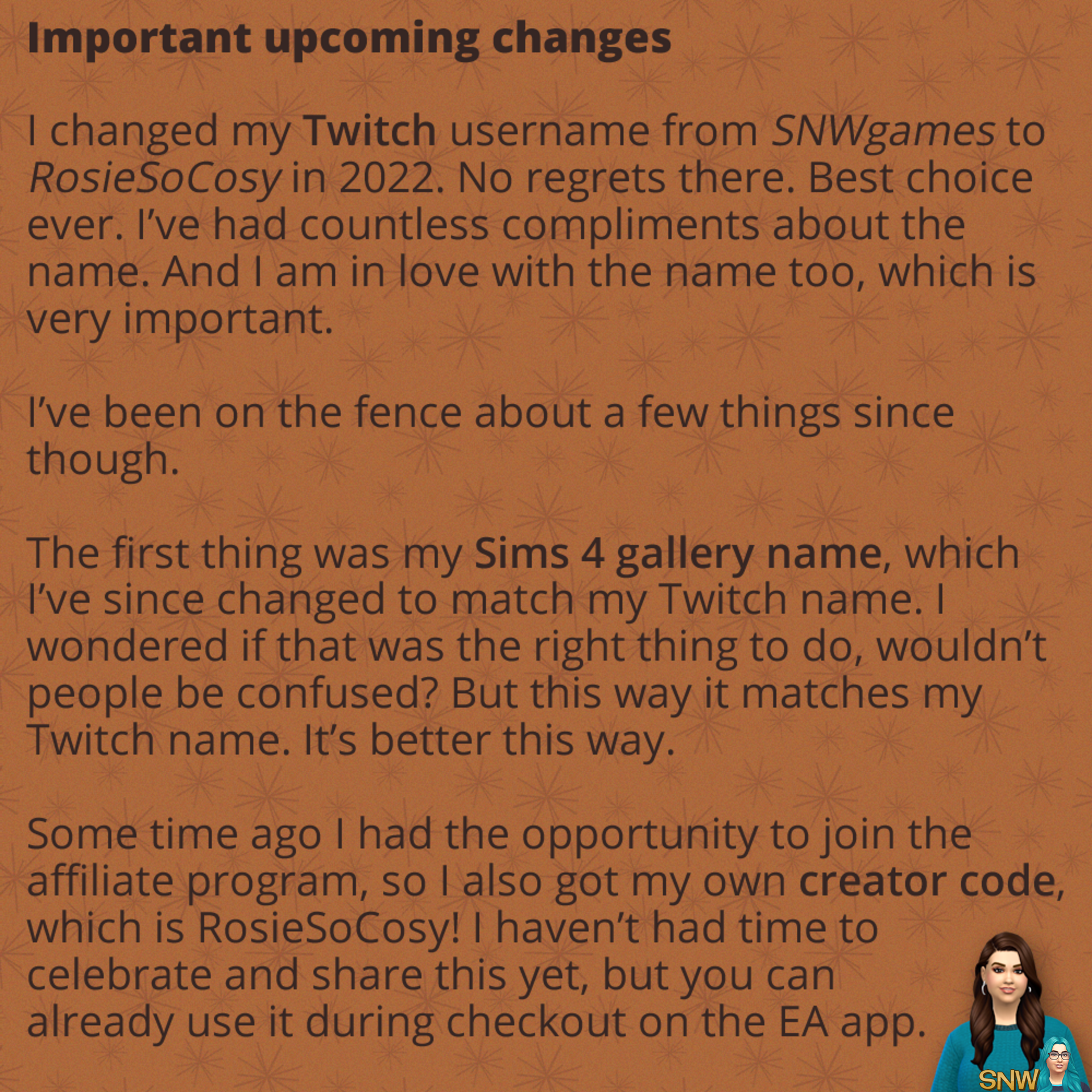 Important upcoming changes to SimsNetwork!